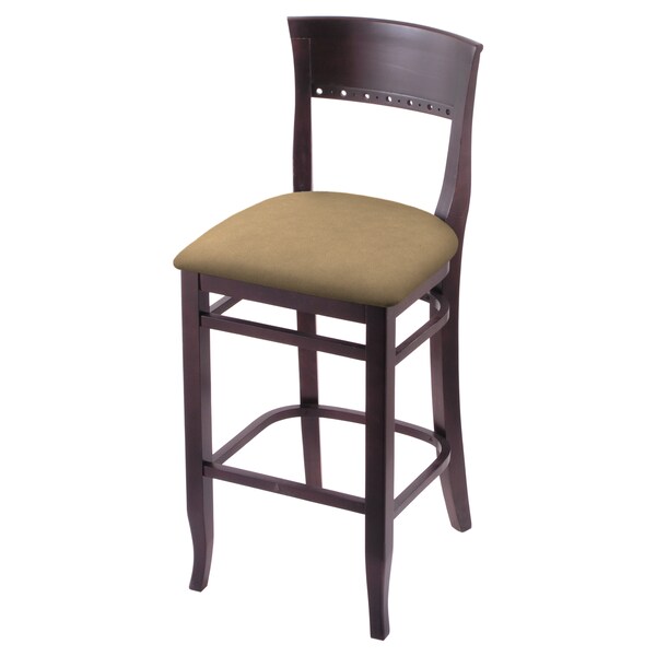 25" Counter Stool, Dark Cherry Finish, Canter Sand Seat